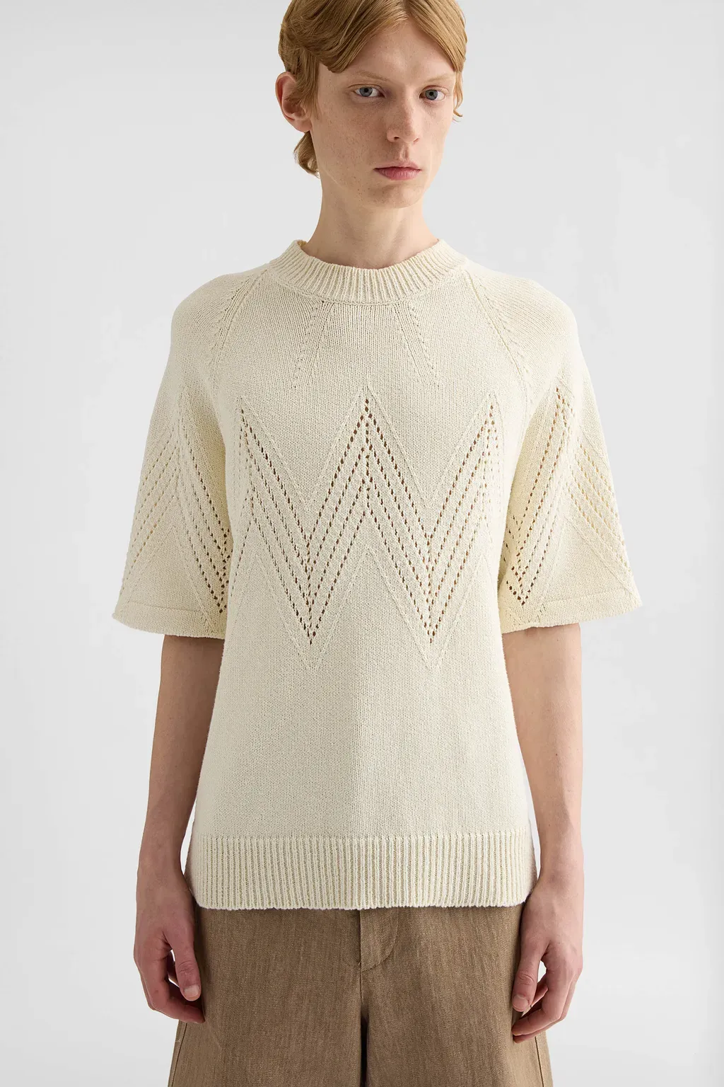 Cotton Pointelle T-Shirt