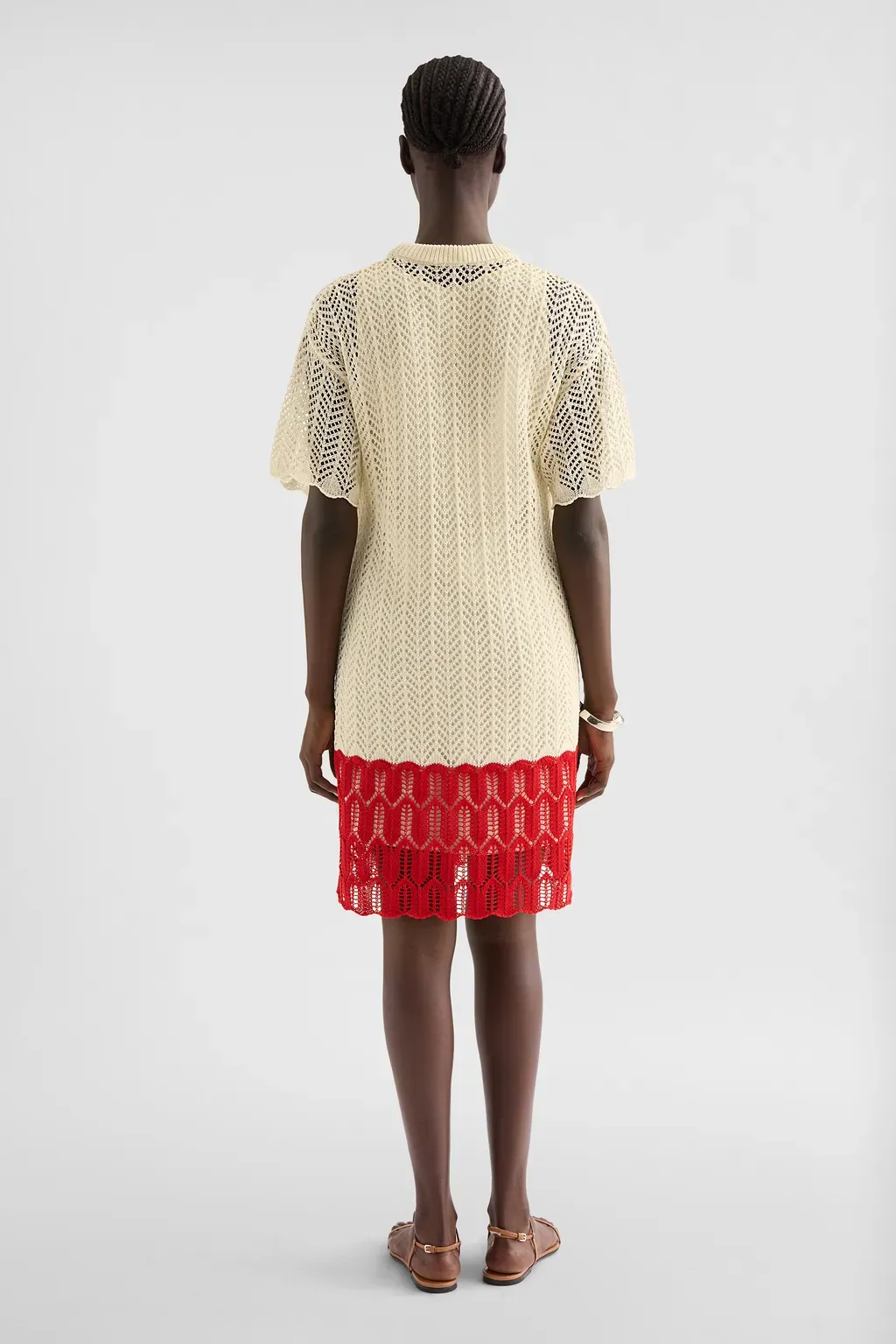 Cotton Pointelle Mini Dress