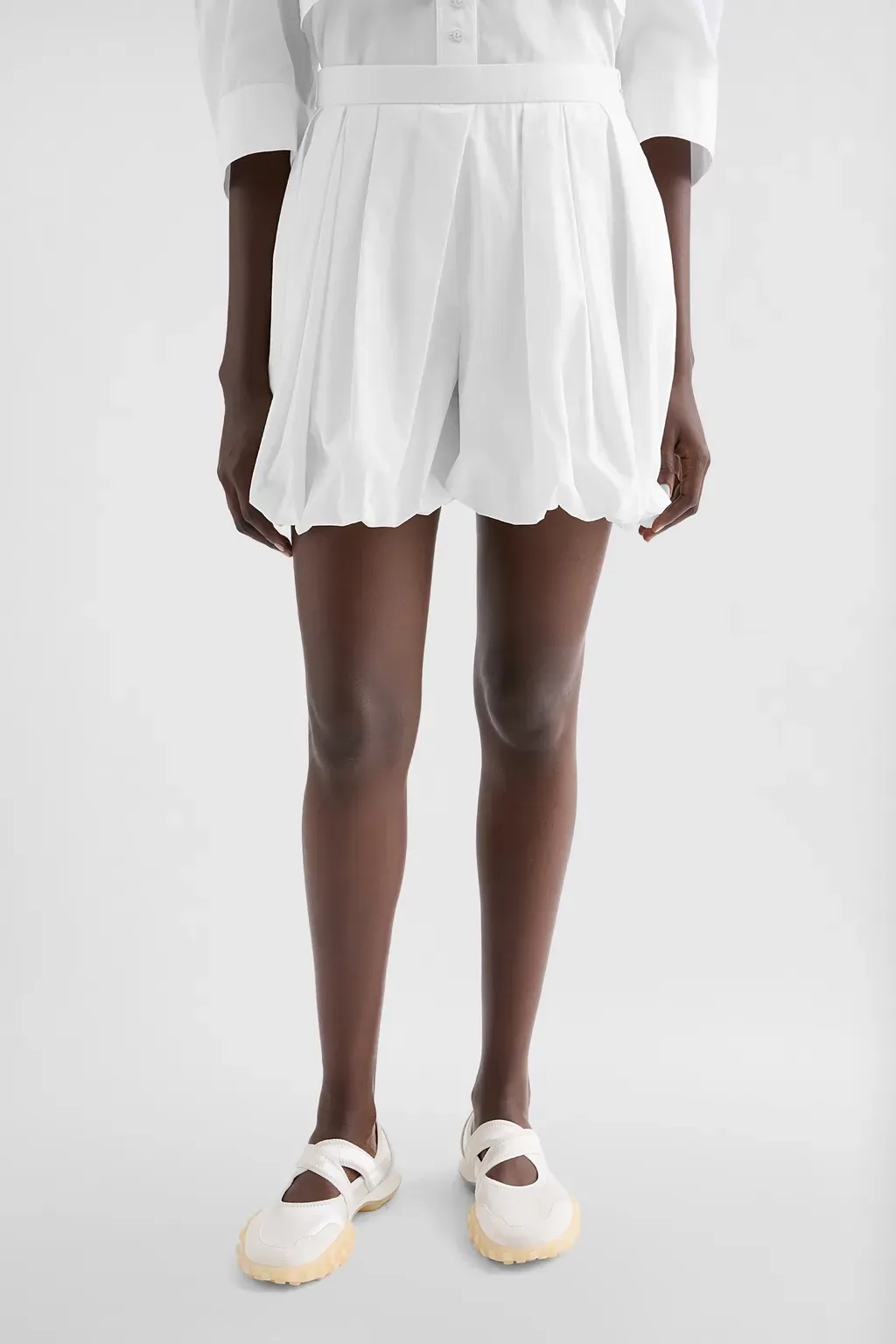 Cotton Poplin Balloon Shorts
