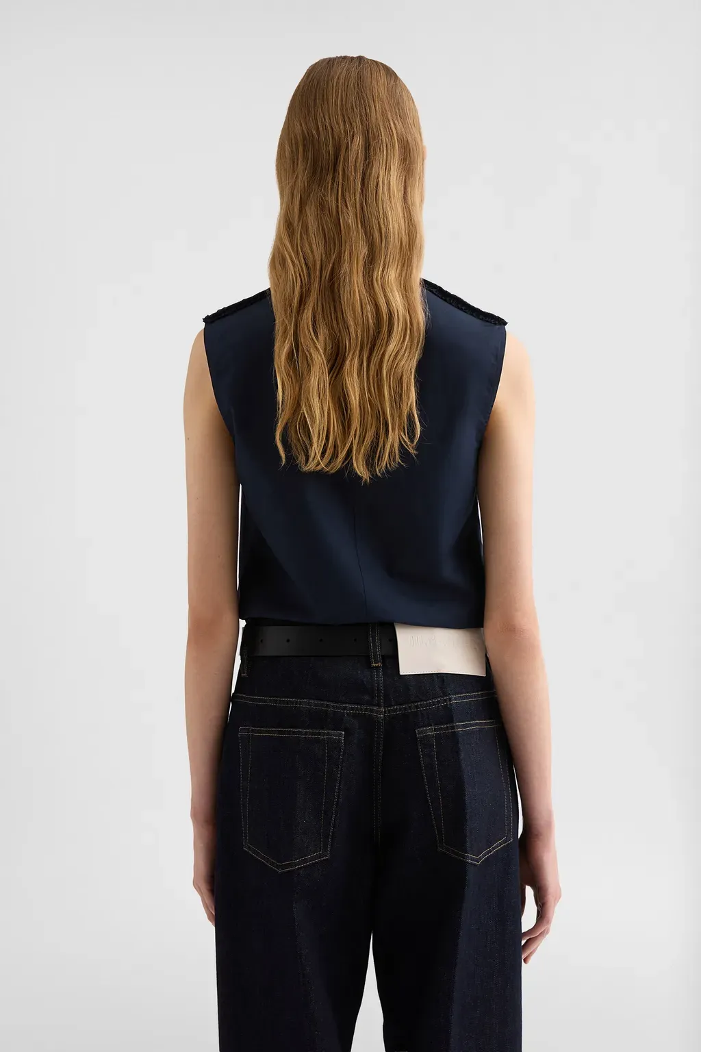 Cotton Poplin Ruffle Top