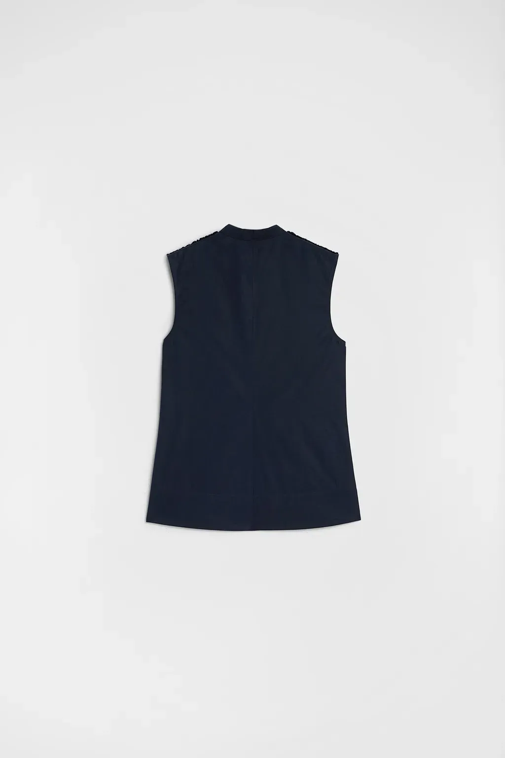 Cotton Poplin Ruffle Top