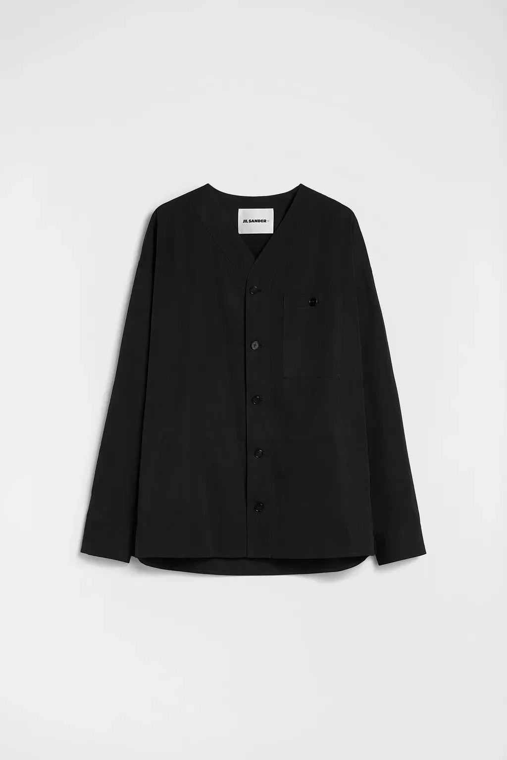 Cotton Poplin V-Neck Shirt
