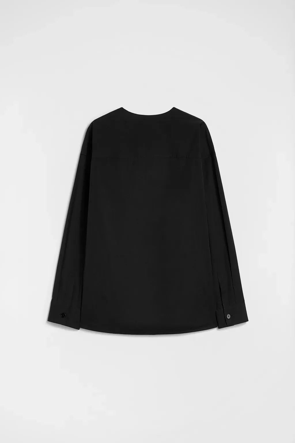 Cotton Poplin V-Neck Shirt