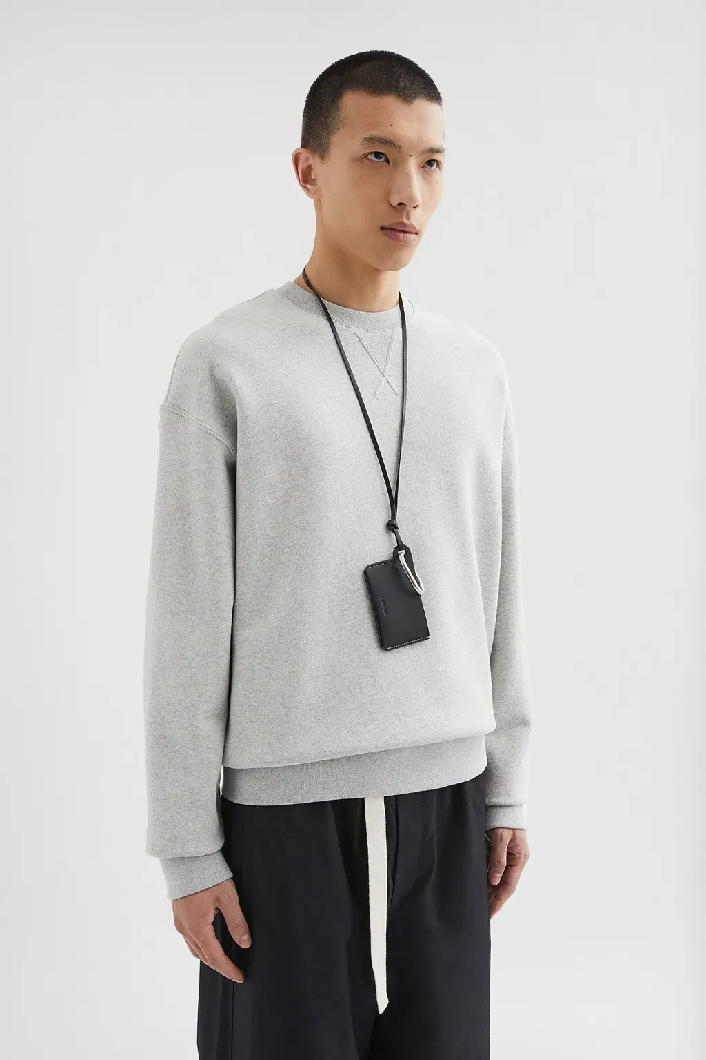 Cotton Terry Crew-Neck Sweatshirt