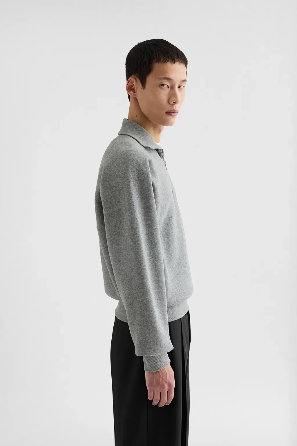 Cotton Terry High-Neck Sweatshirt