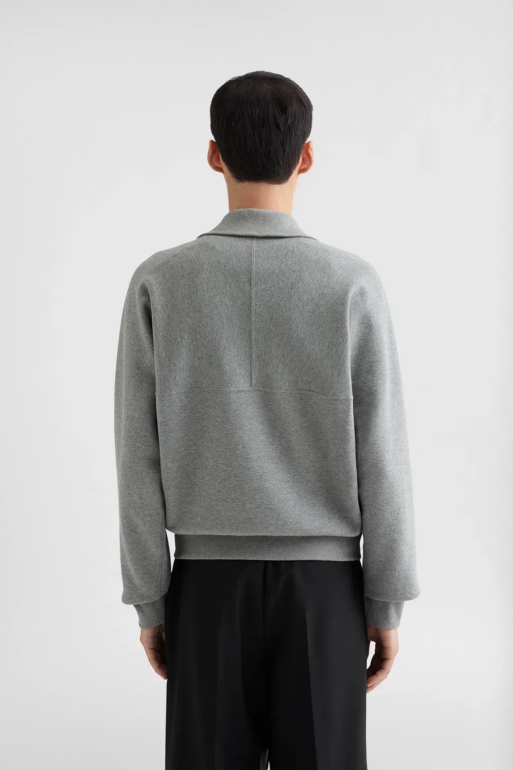 Cotton Terry High-Neck Sweatshirt