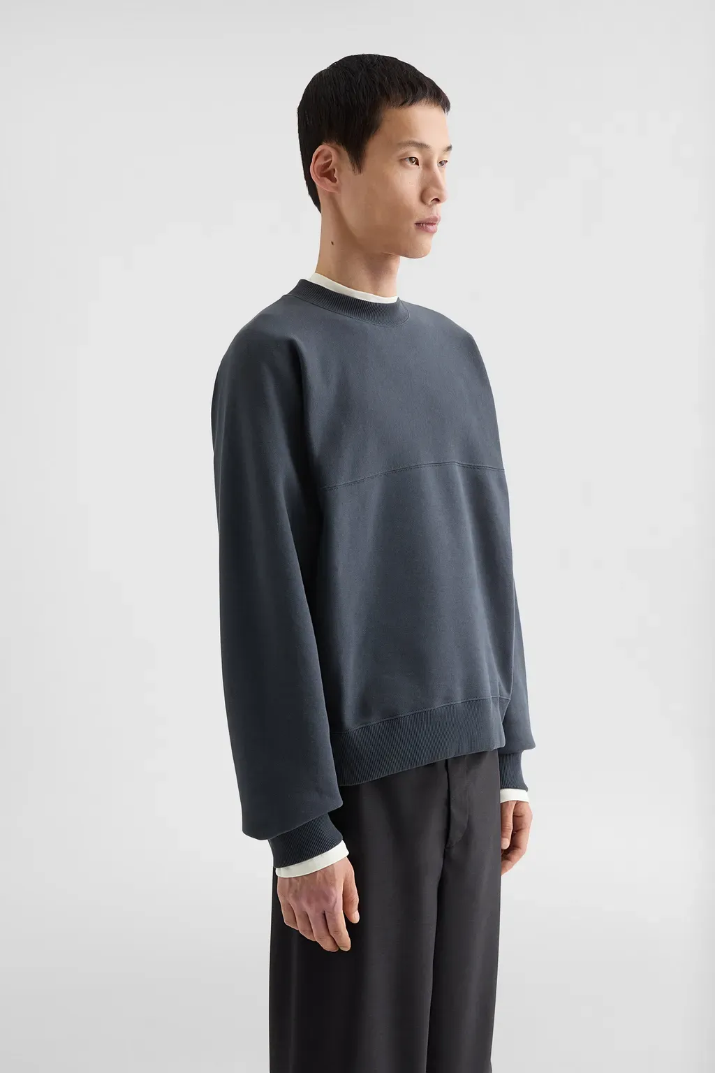 Cotton Terry Crew-Neck Sweatshirt