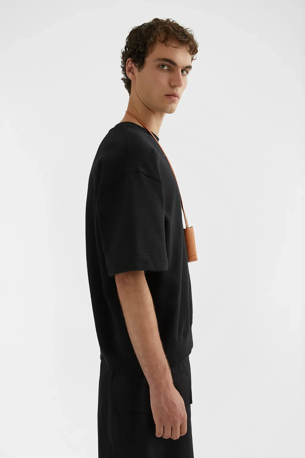 Cotton Terry Crew-Neck T-Shirt