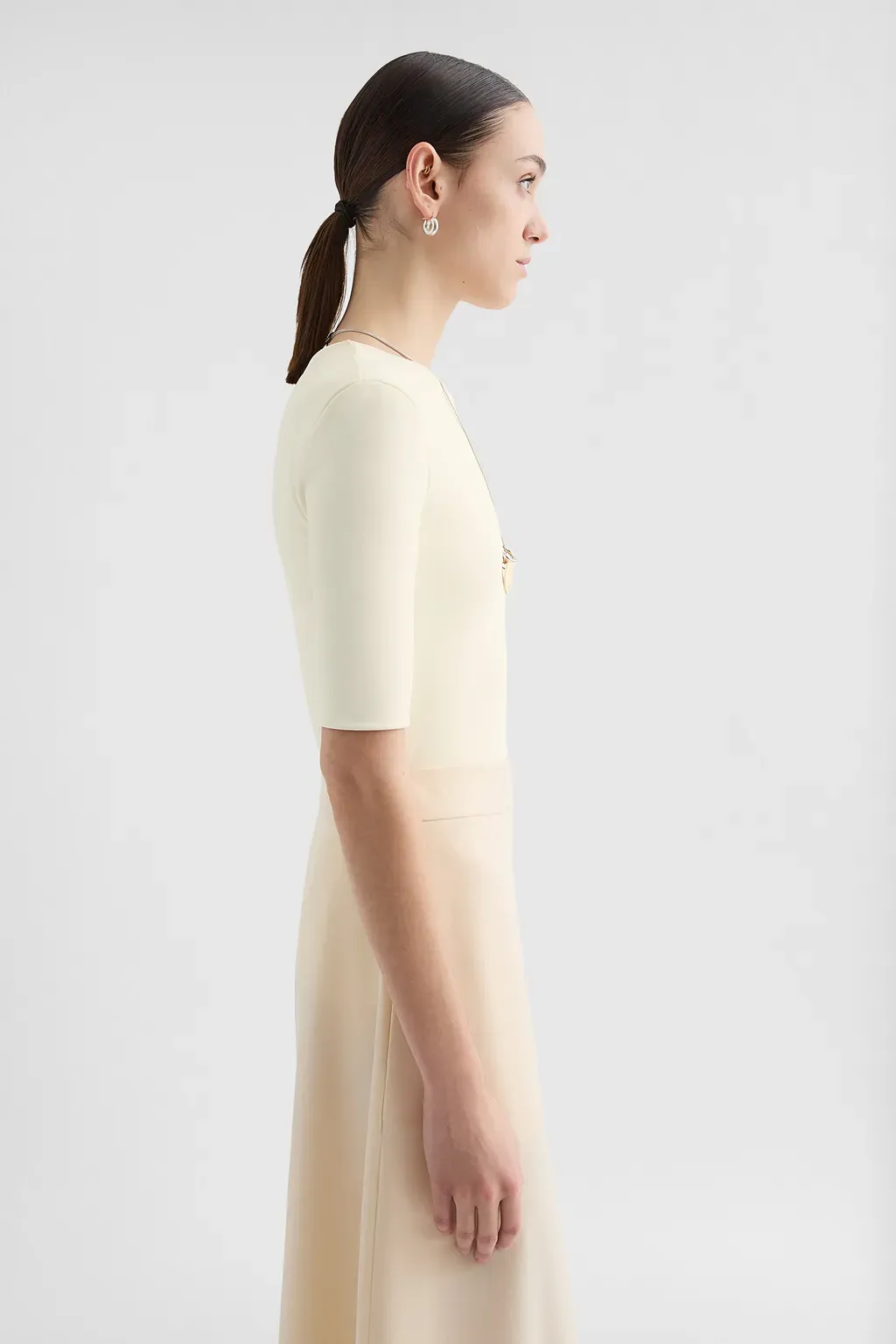 Fluid Viscose Crew-Neck T-Shirt