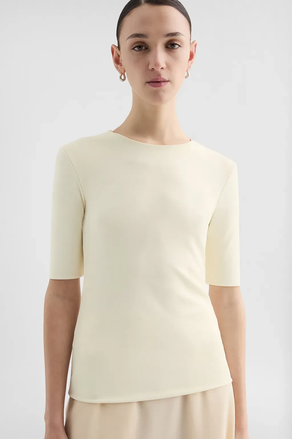 Fluid Viscose Crew-Neck T-Shirt