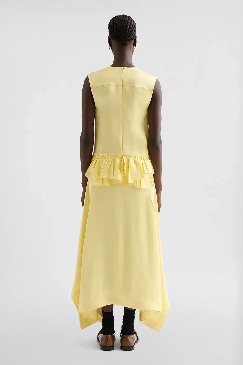 Fluid Viscose Ruffle Dress