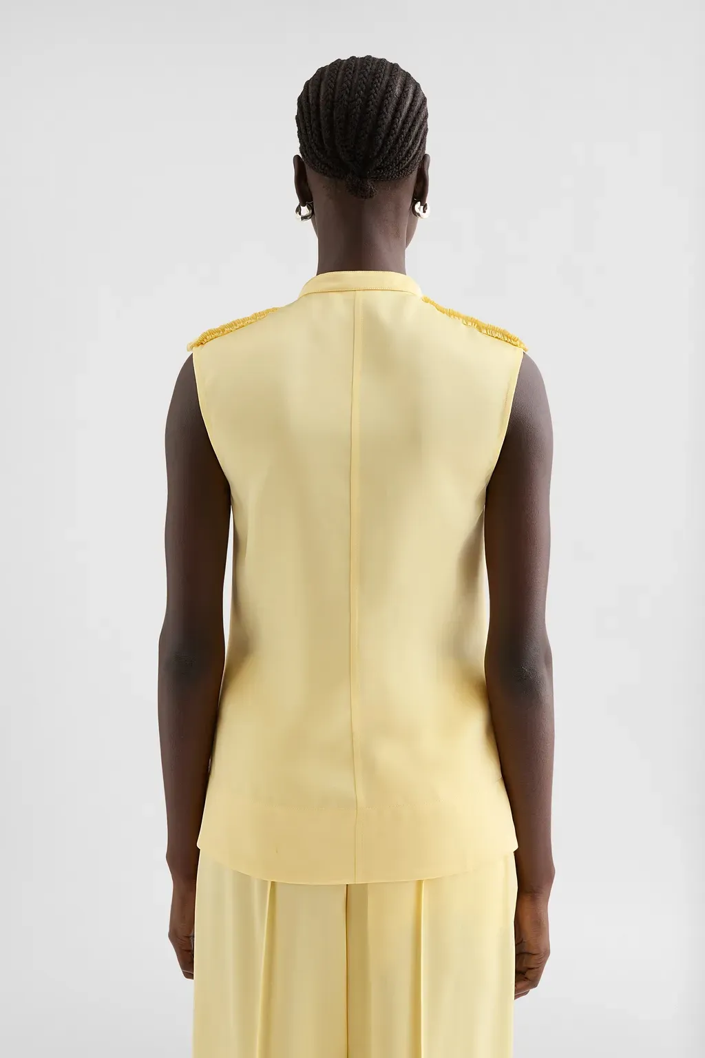 Fluid Viscose Ruffle Top