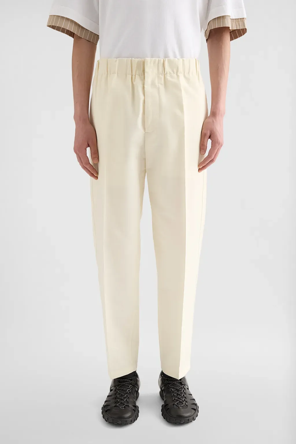 Lightweight Cotton Tapered Trousers
