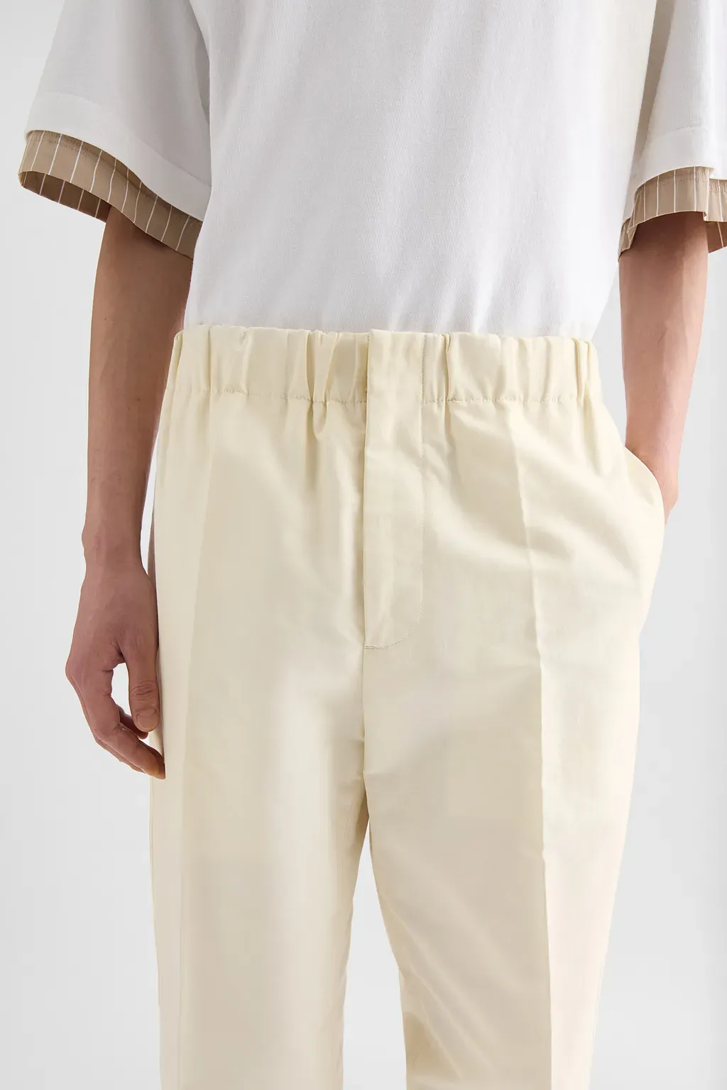 Lightweight Cotton Tapered Trousers