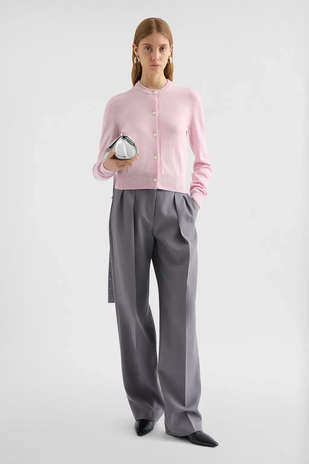 Lightweight Wool Crew-Neck Cardigan