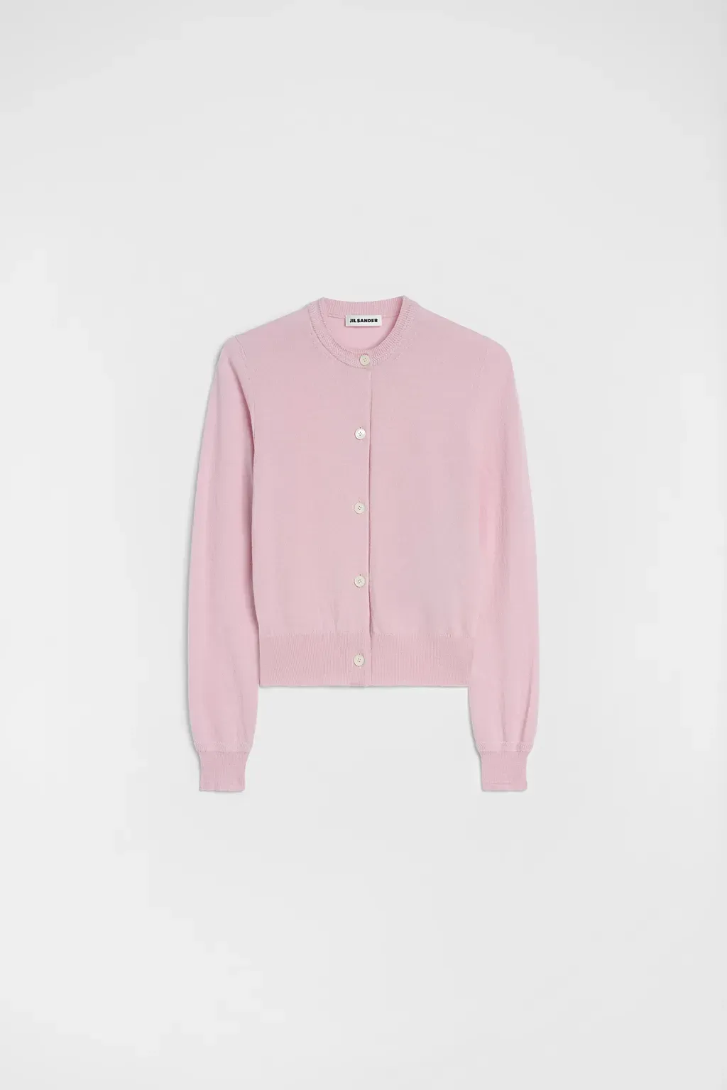 Lightweight Wool Crew-Neck Cardigan
