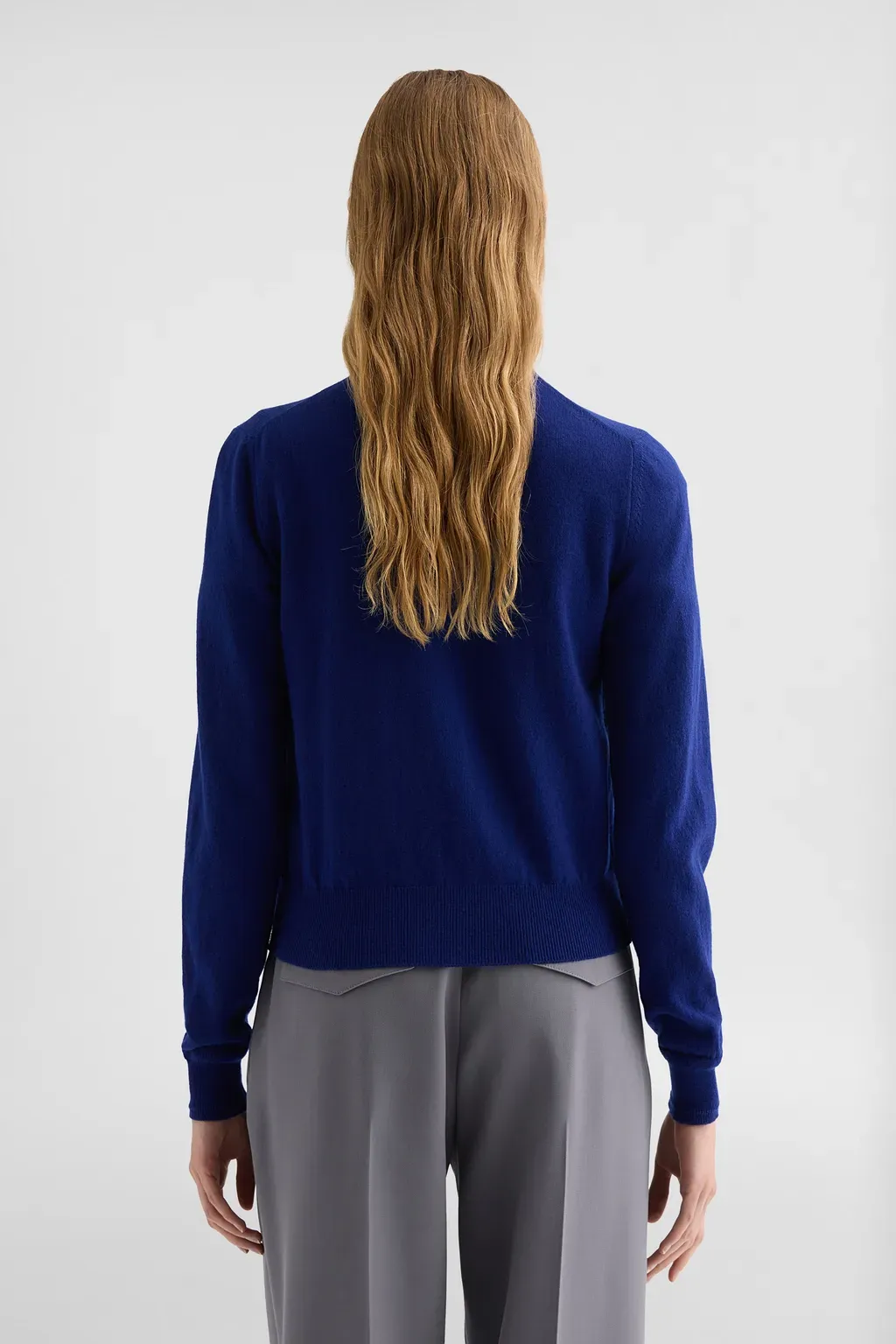 Lightweight Wool Crew-Neck Cardigan