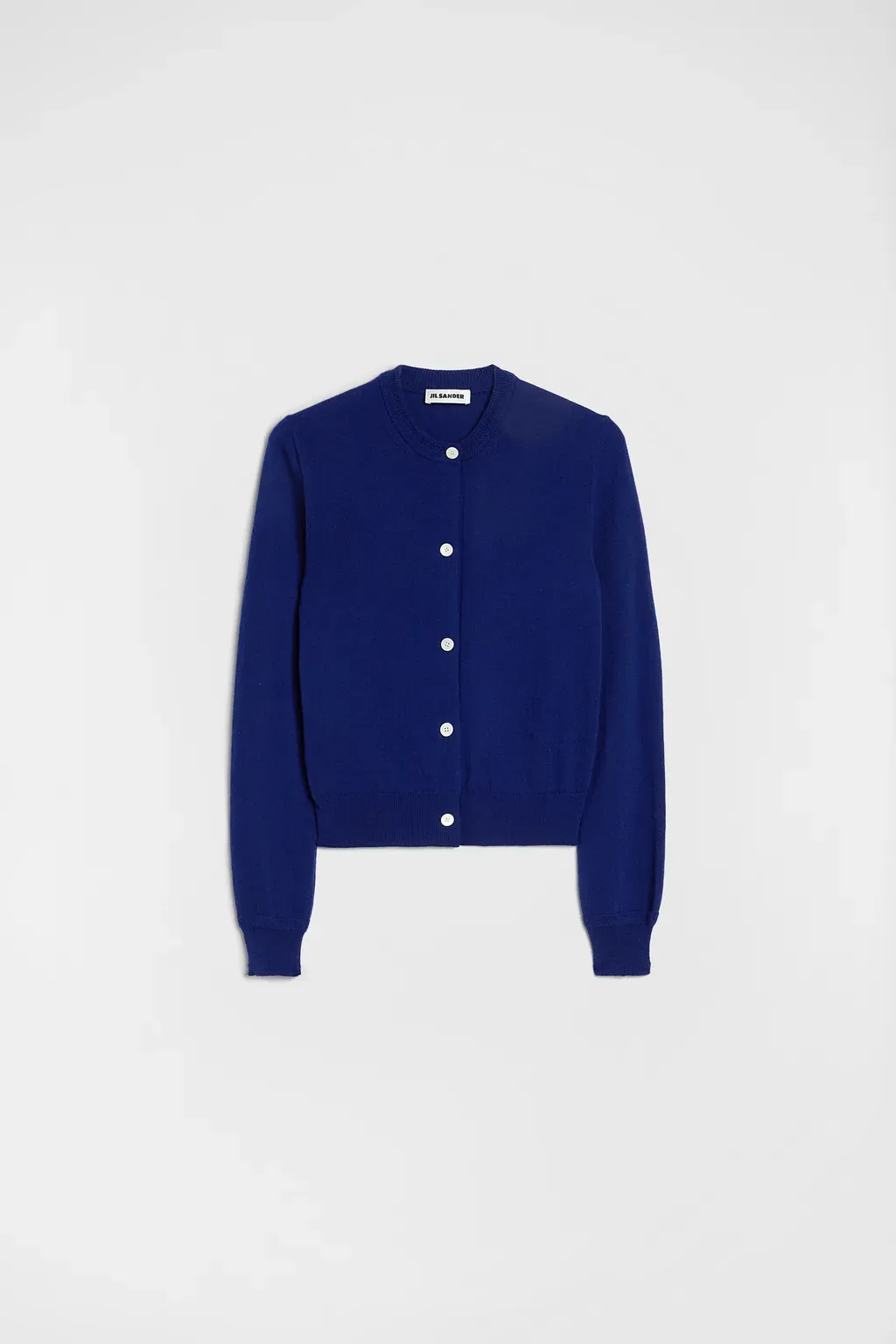 Lightweight Wool Crew-Neck Cardigan