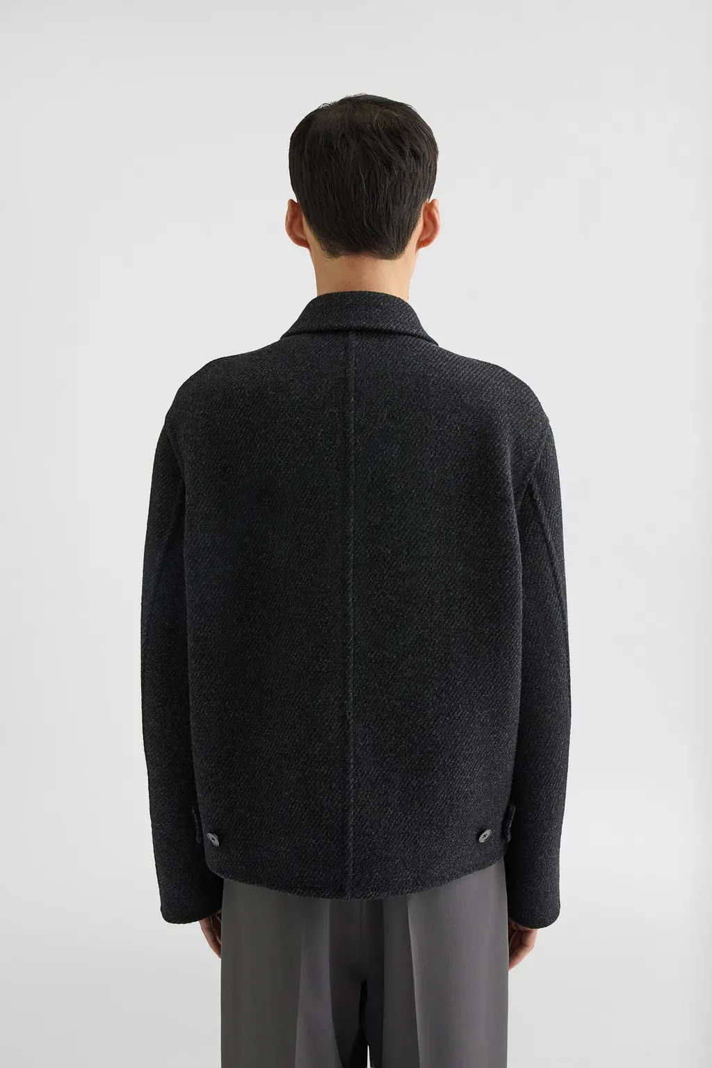 Lightweight Textured Wool Blouson