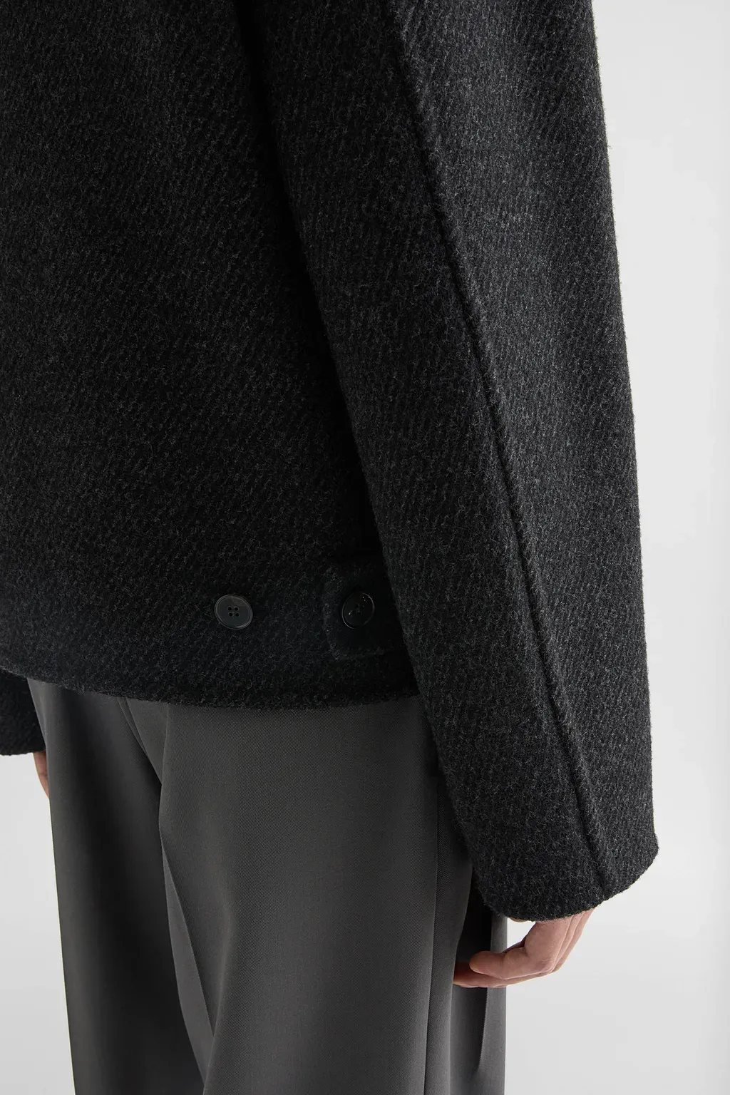 Lightweight Textured Wool Blouson