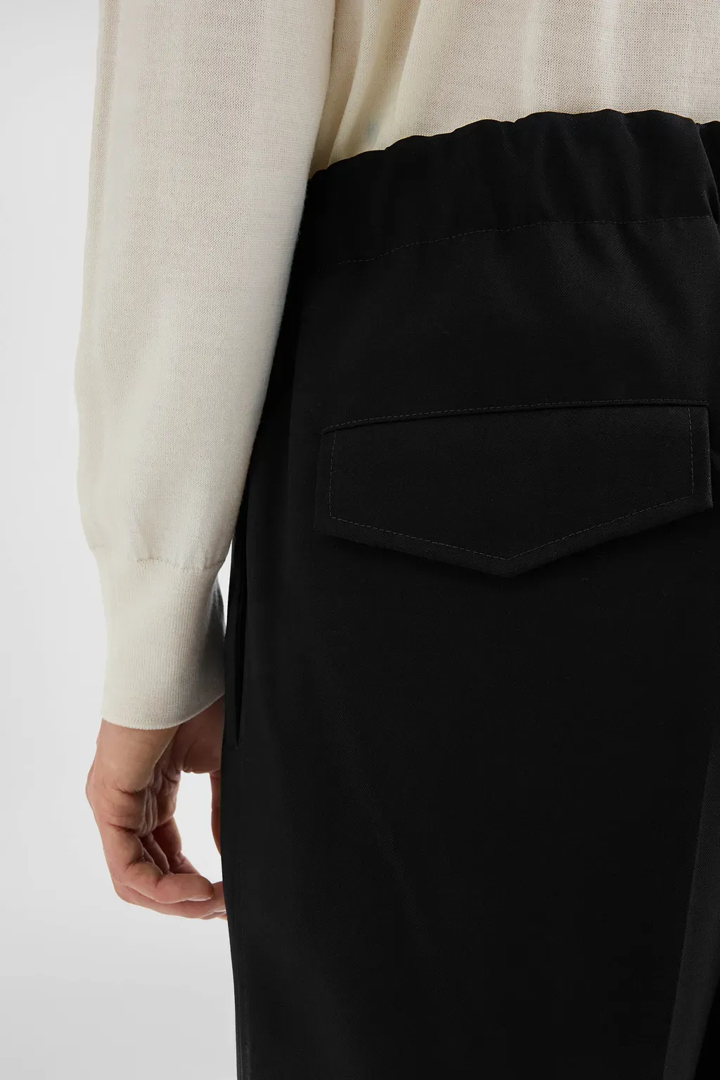 Lightweight Wool Gabardine Tapered Trousers
