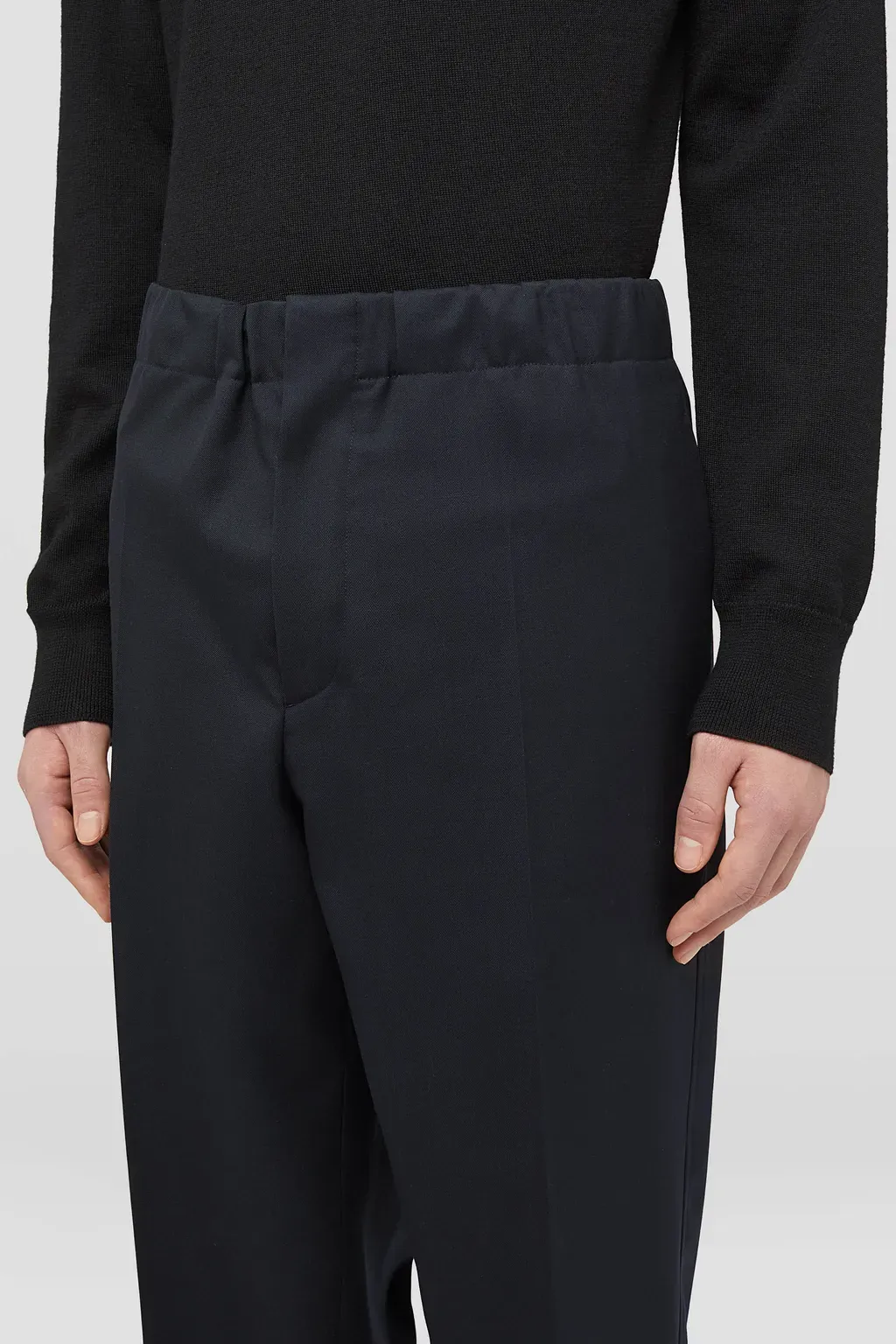 Lightweight Wool Gabardine Tapered Trousers