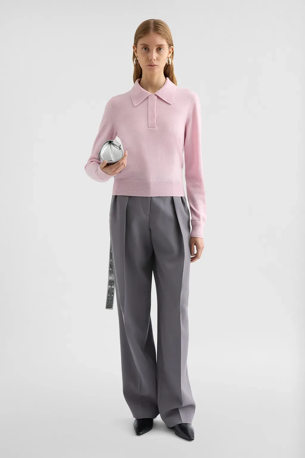 Lightweight Wool Polo Sweater