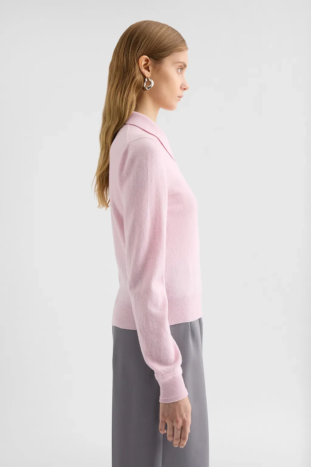 Lightweight Wool Polo Sweater