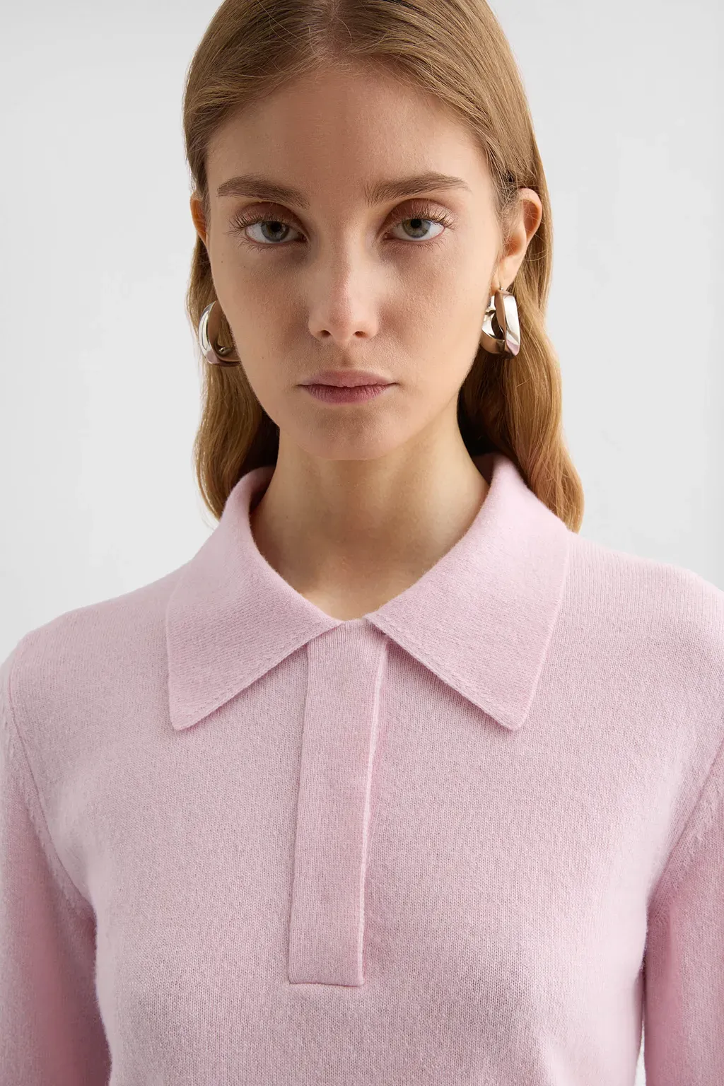 Lightweight Wool Polo Sweater
