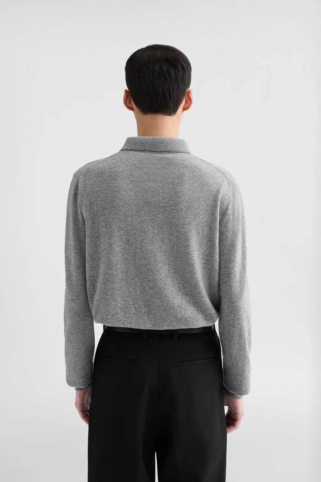 Lightweight Wool Polo Sweater