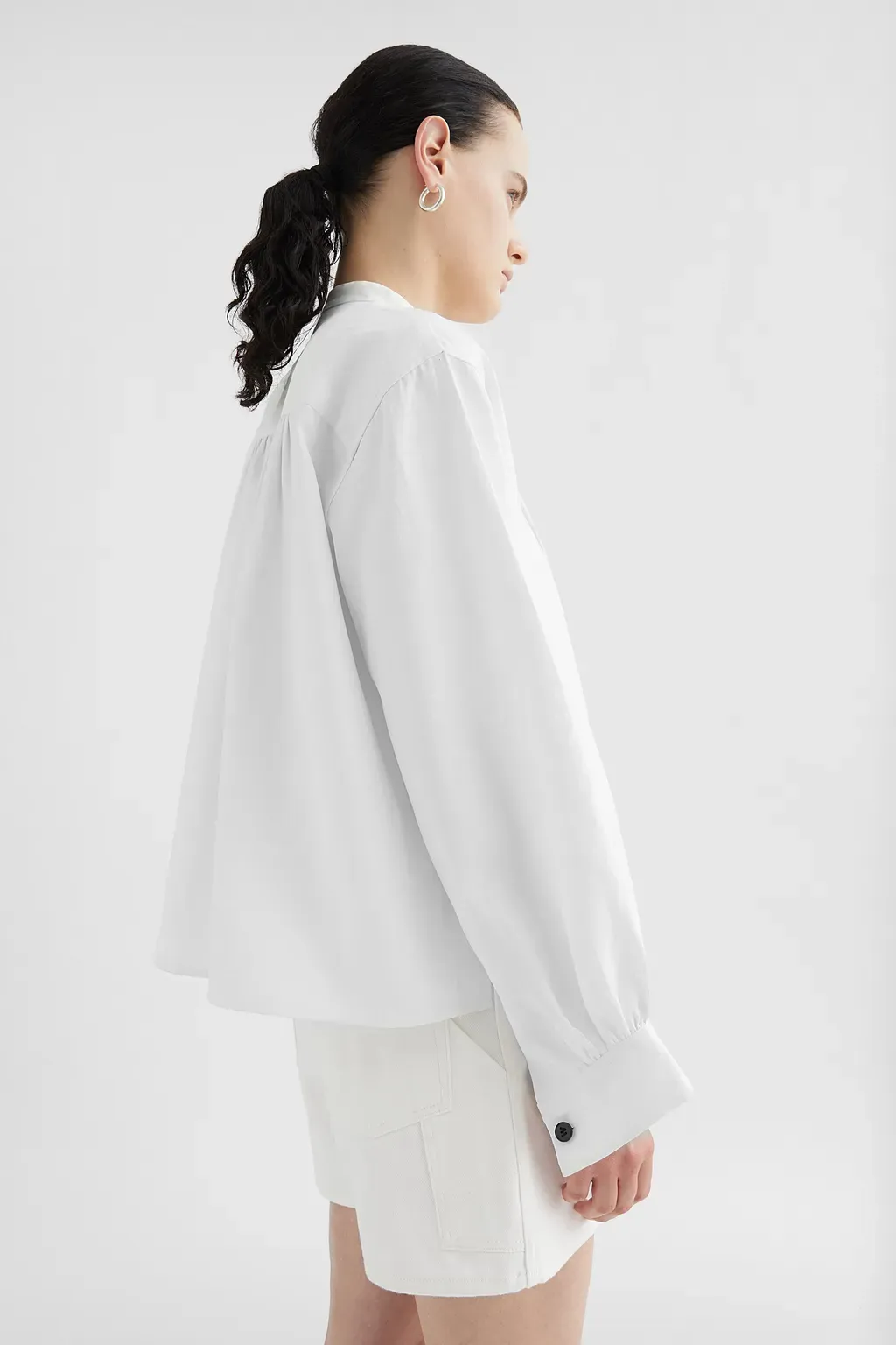Linen Pleated Shirt