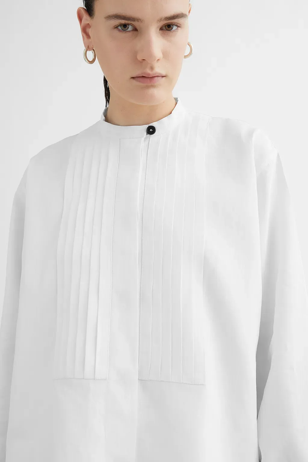Linen Pleated Shirt