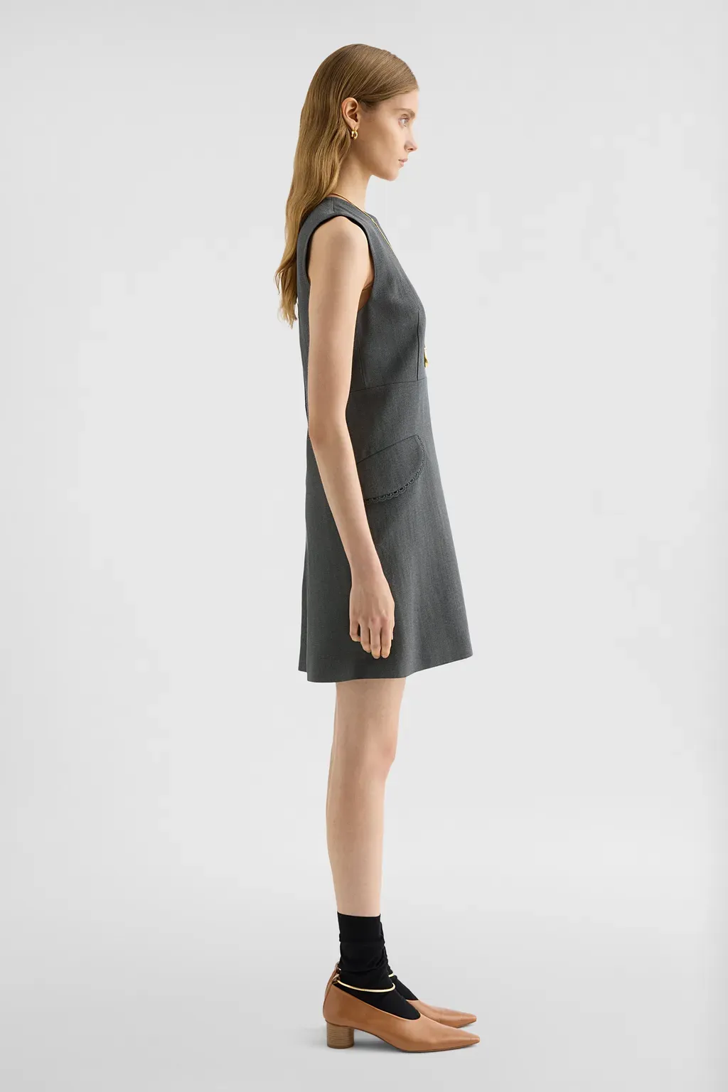 Silk Blend Mini Dress