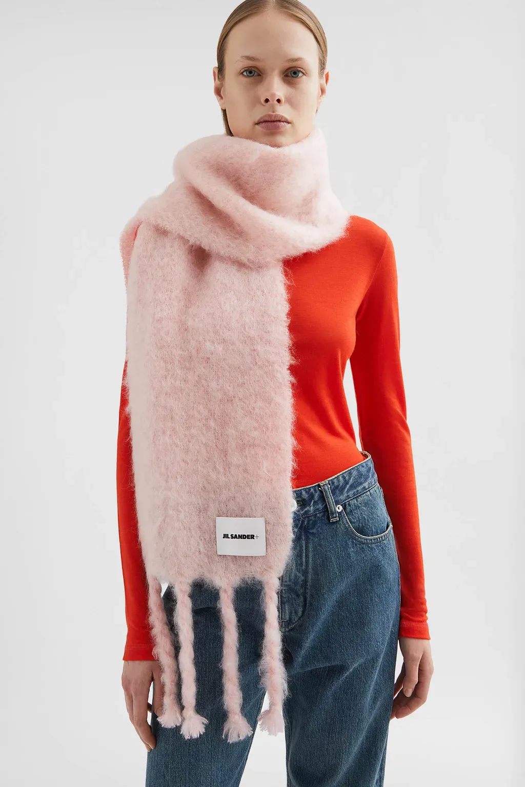 Slim Wool Blend Scarf