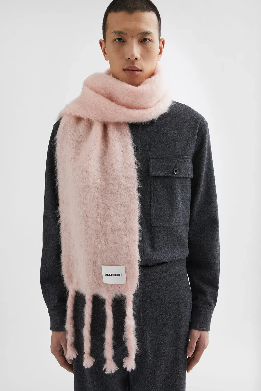 Slim Wool Blend Scarf
