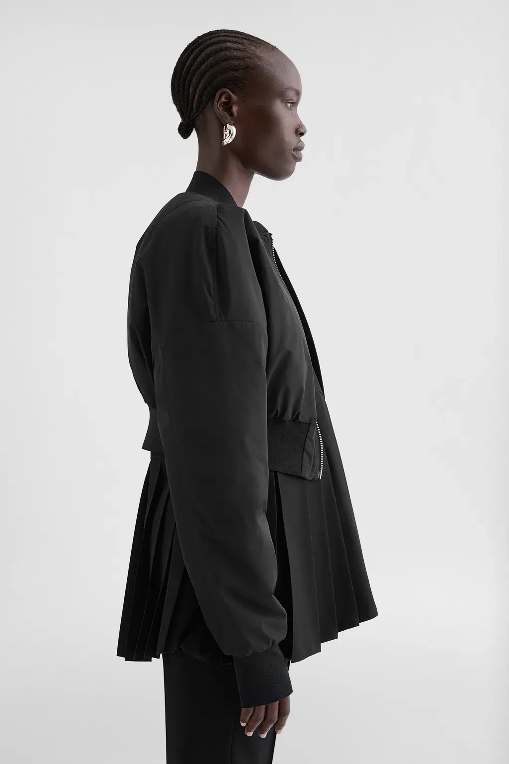 Taffeta Cropped Bomber Jacket
