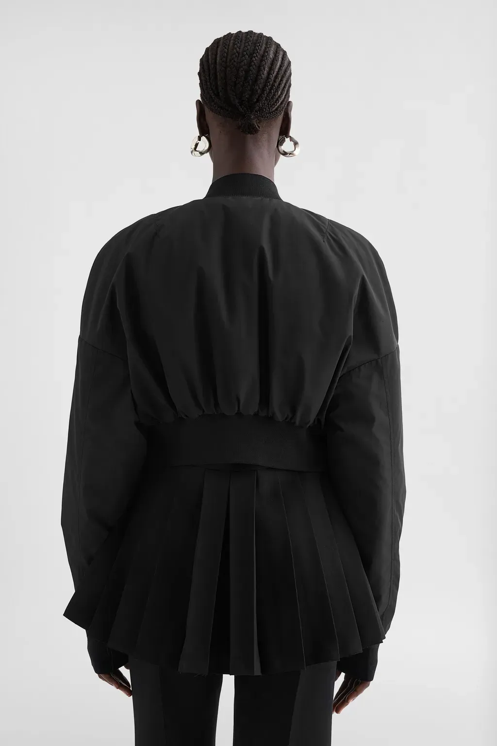 Taffeta Cropped Bomber Jacket