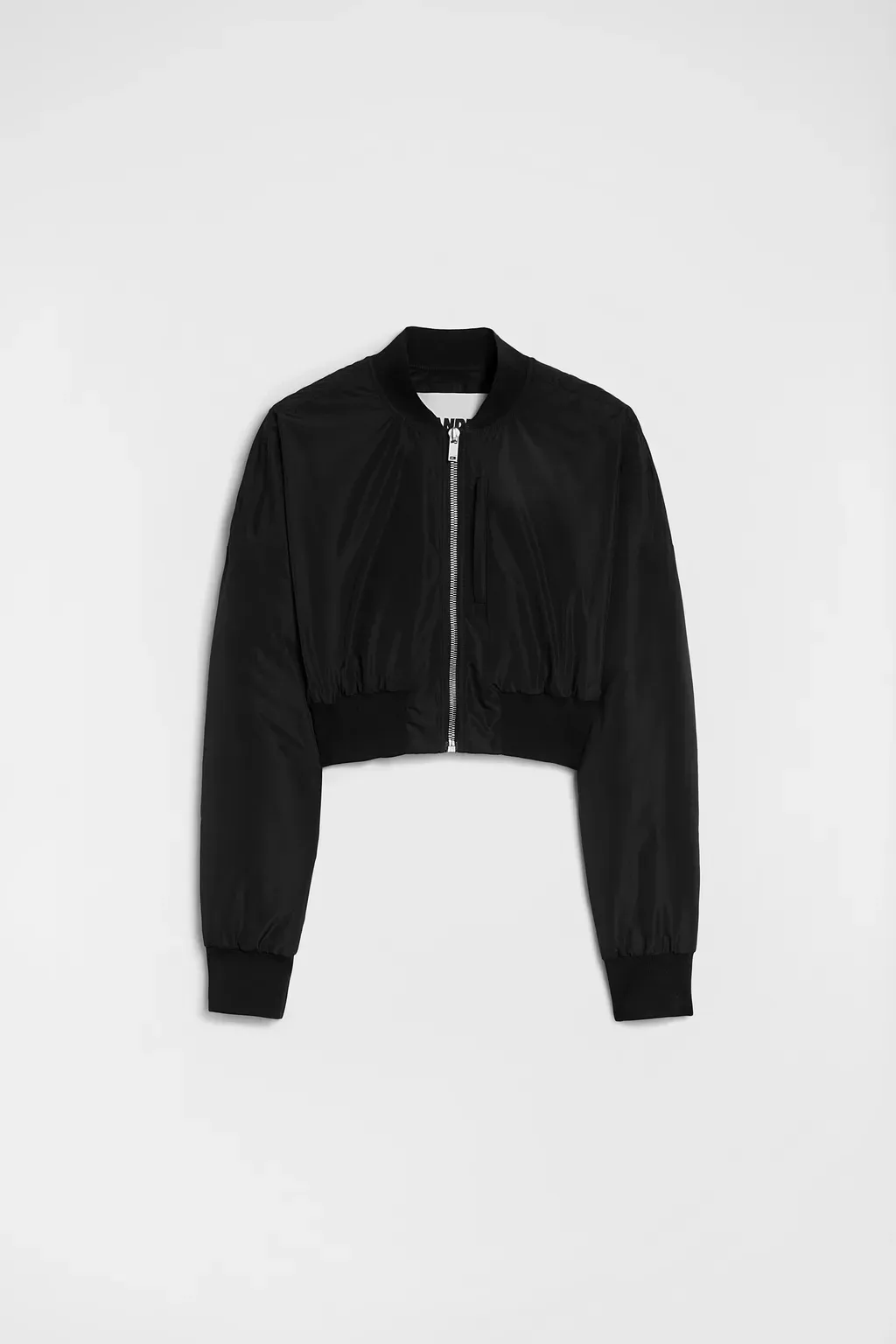 Taffeta Cropped Bomber Jacket