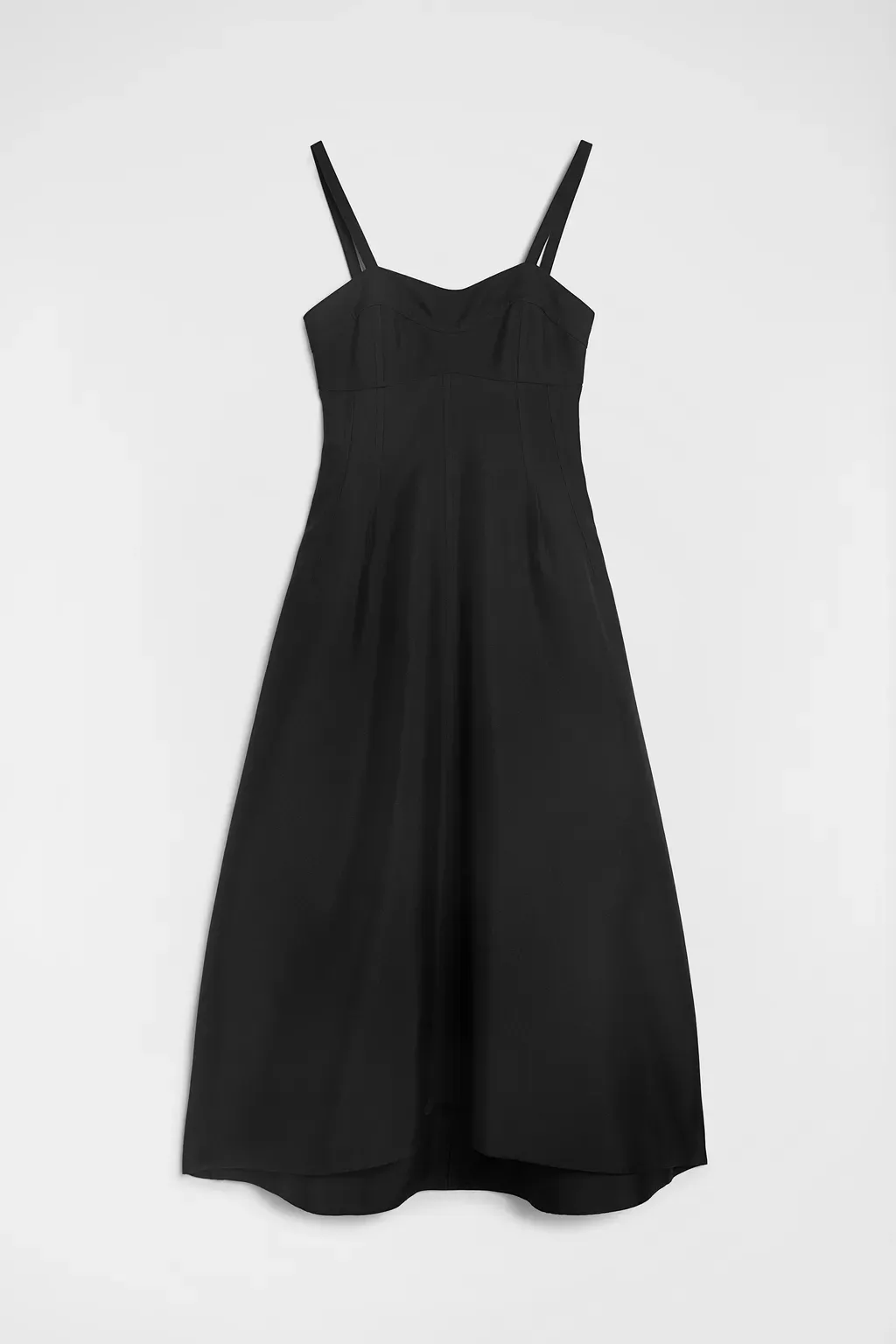 Technical Gabardine Bustier Dress