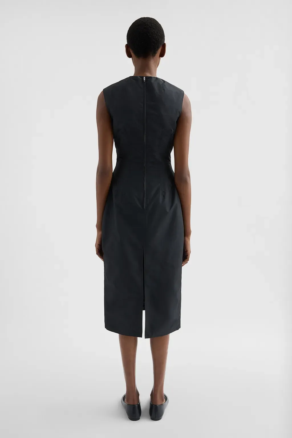 Technical Faille Cut-Out Dress