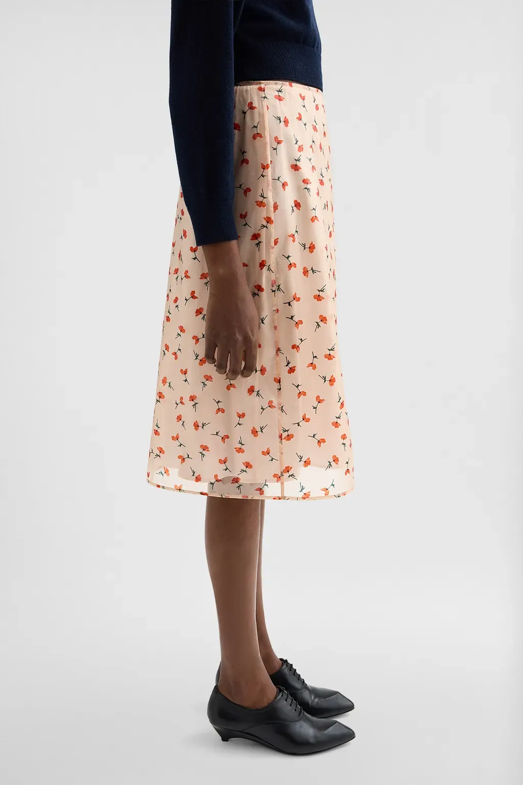 Technical Organdy Printed Skirt