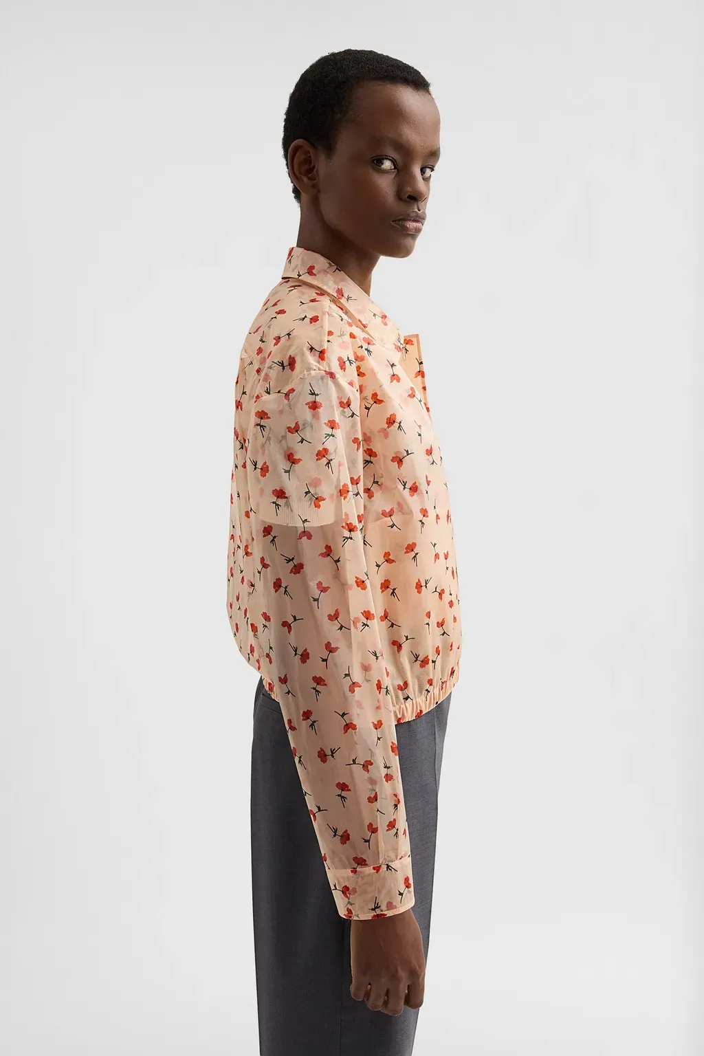Technical Organdy Printed Blouson