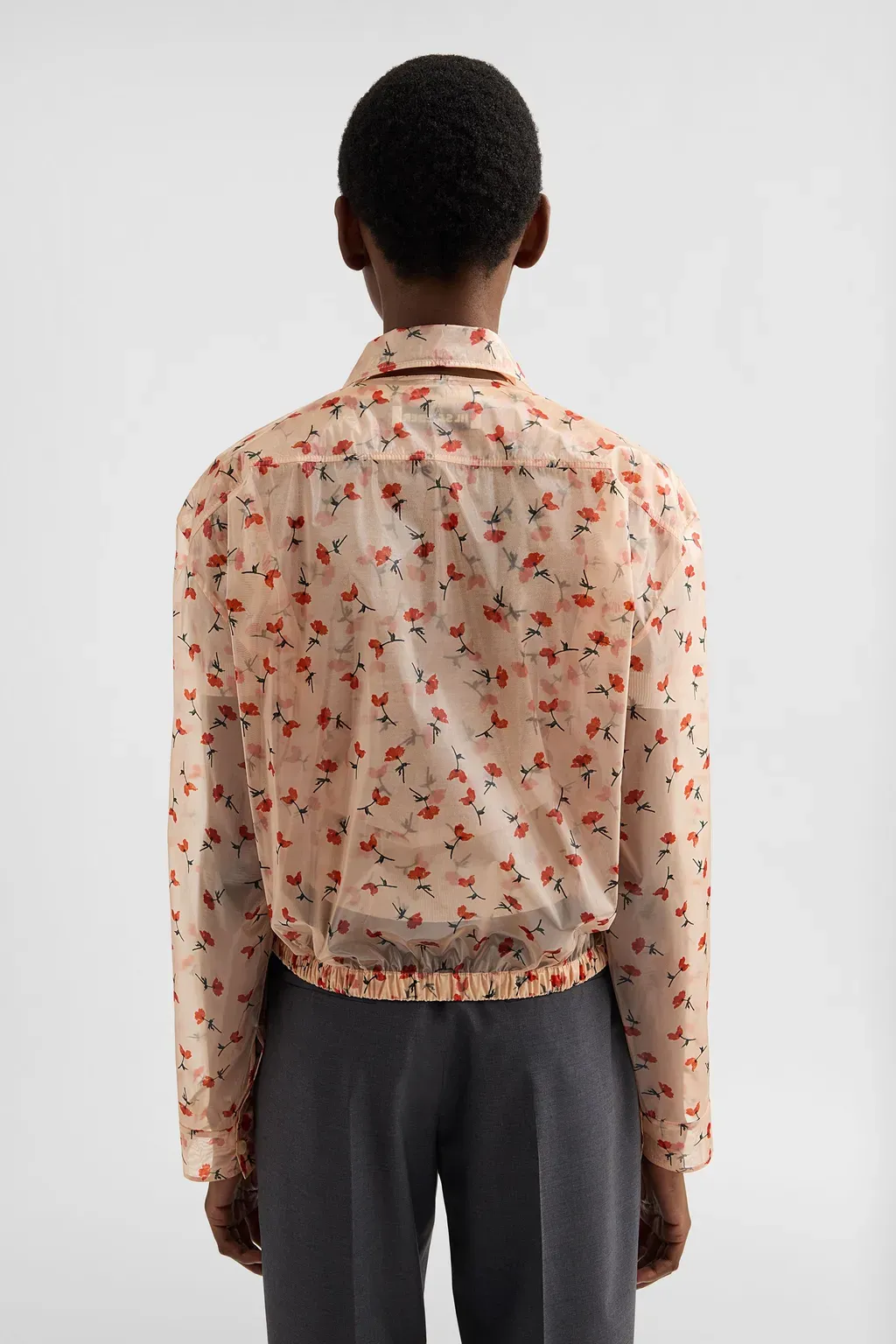 Technical Organdy Printed Blouson