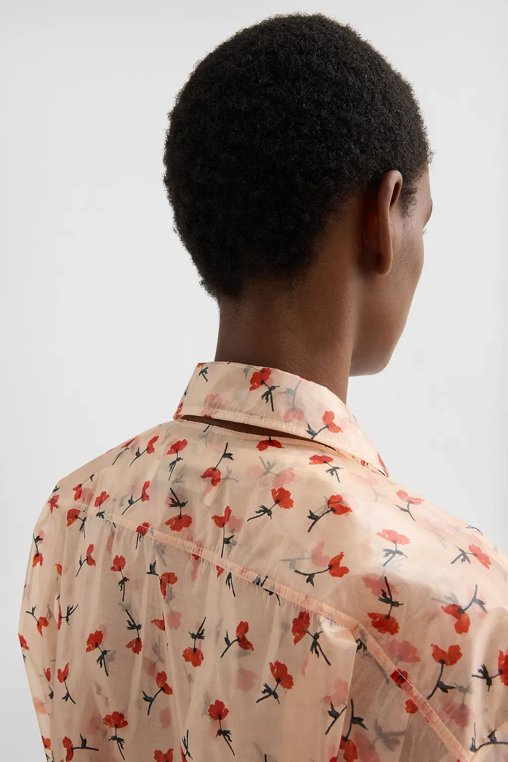 Technical Organdy Printed Blouson