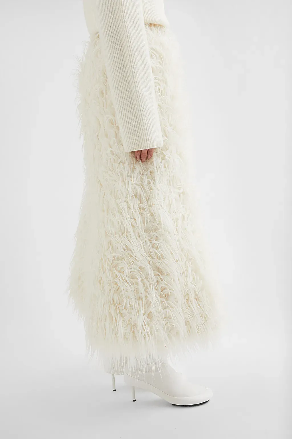 Textured Wool Blend Skirt