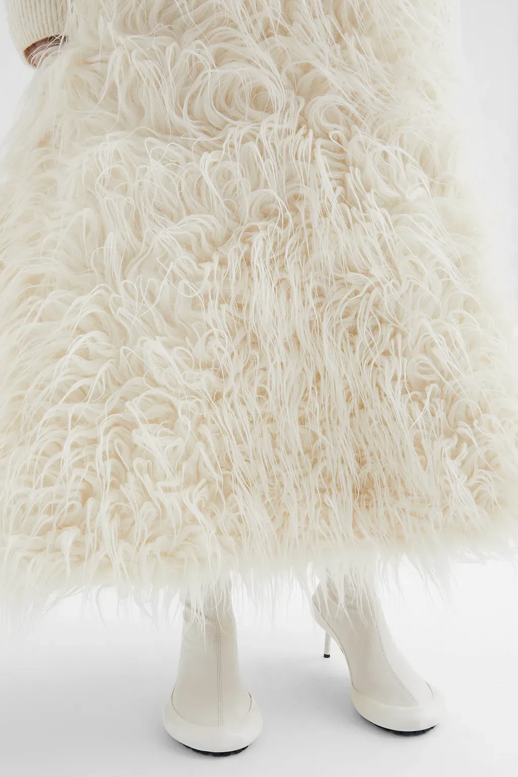 Textured Wool Blend Skirt