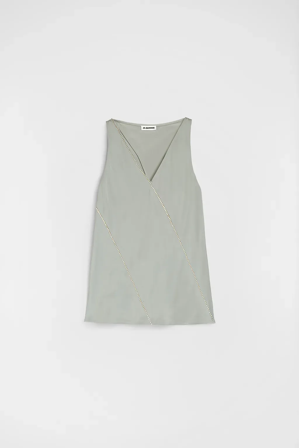 V-Neck Top With Crystals