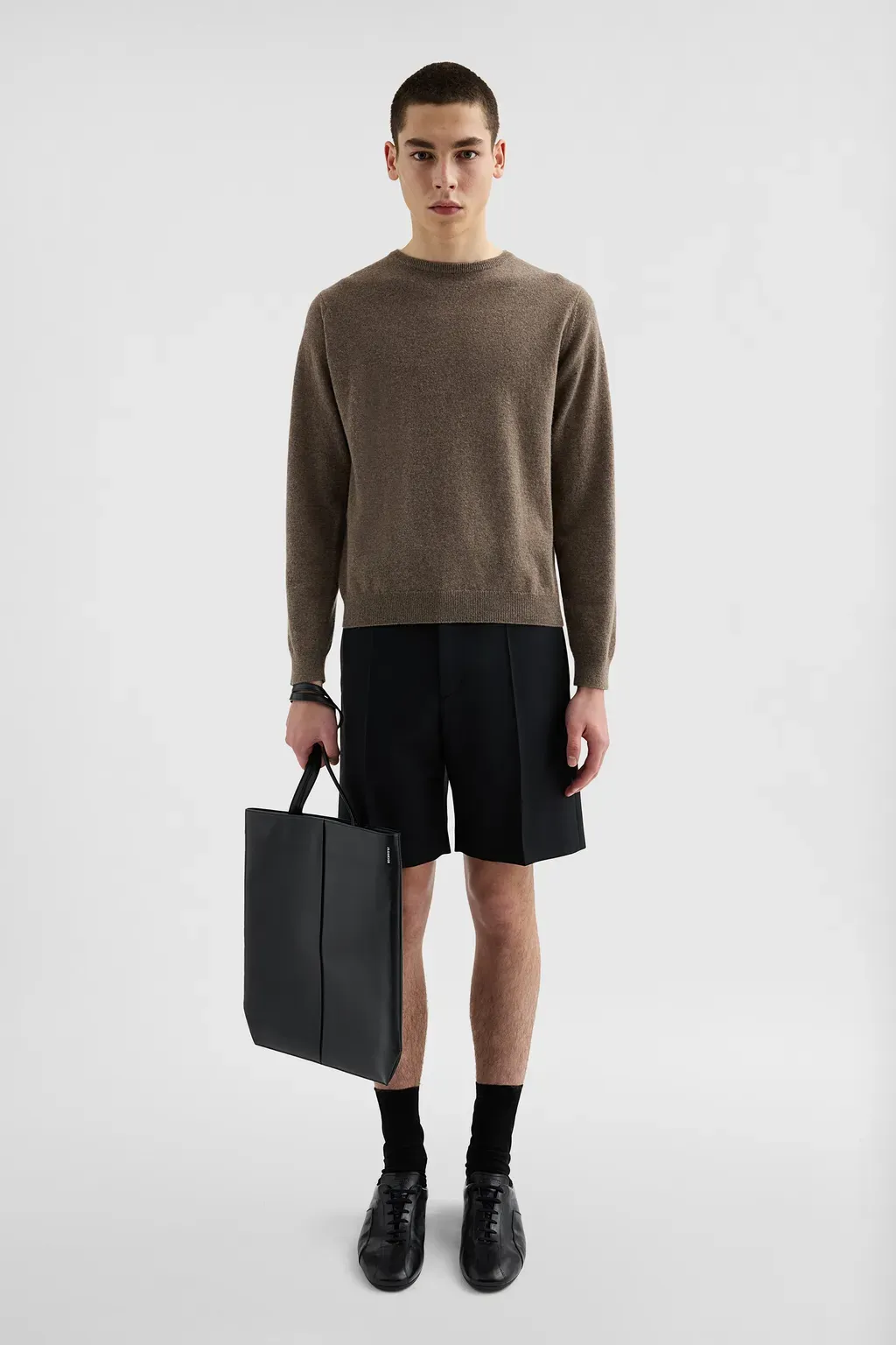 Wool Blend Crew-Neck Sweater