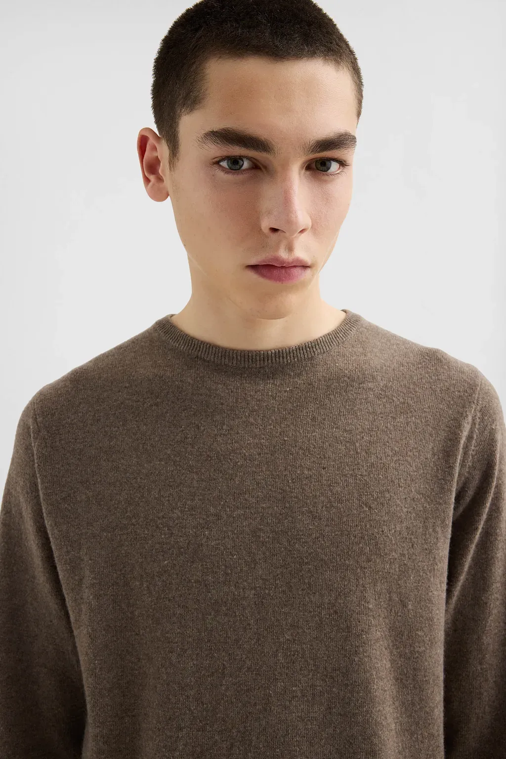 Wool Blend Crew-Neck Sweater