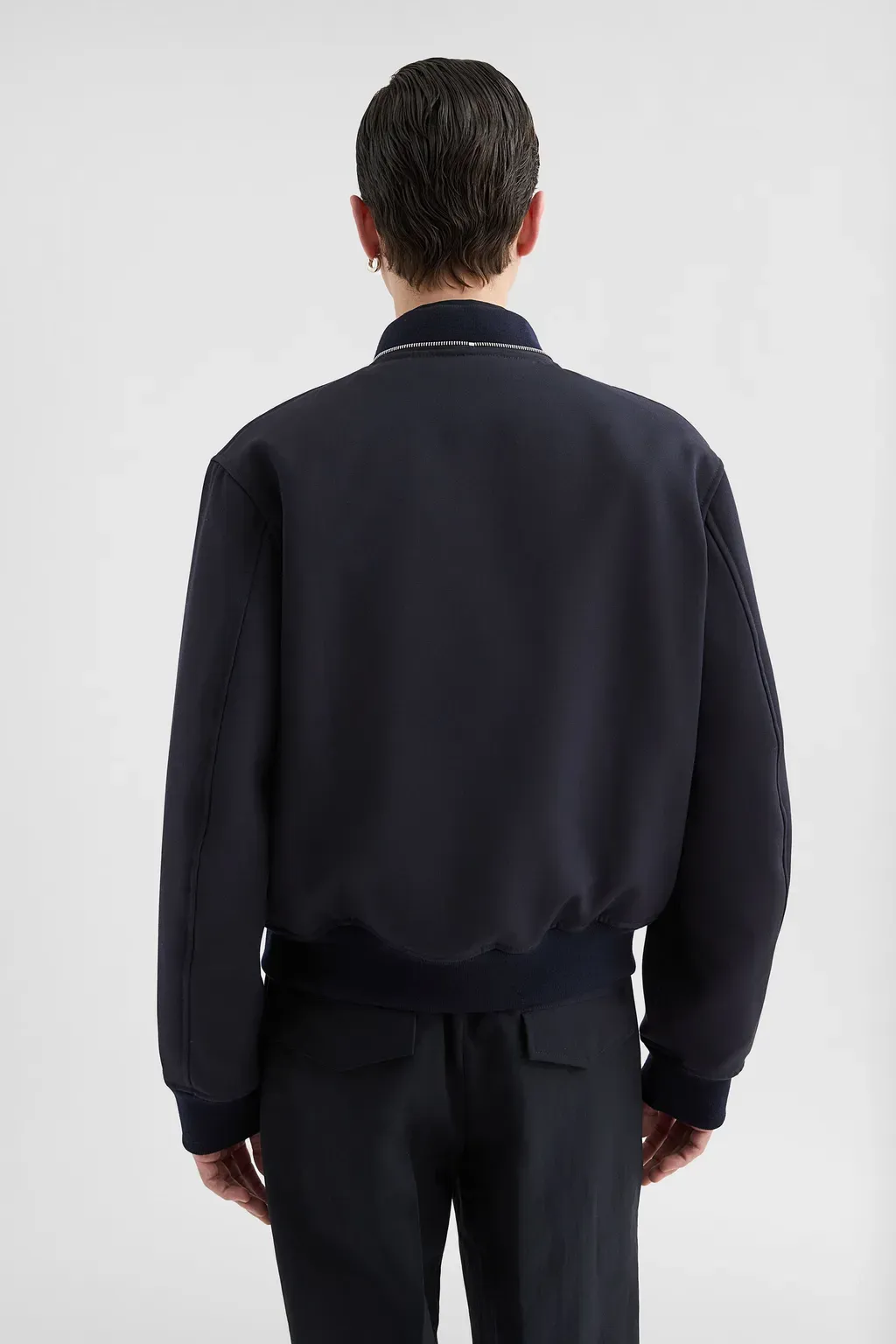 Wool Gabardine Bomber Jacket